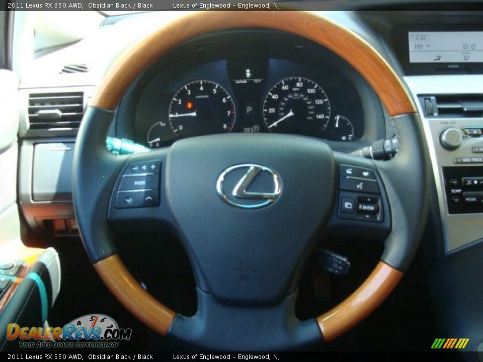 2011 Lexus RX 350 AWD Obsidian Black / Black Photo #13