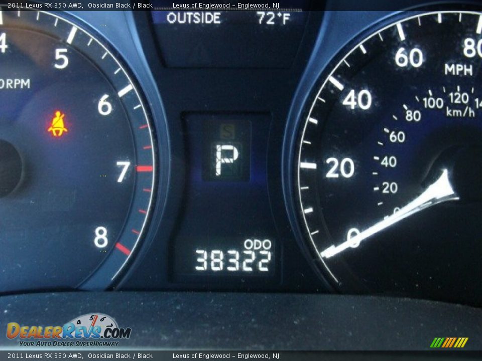 2011 Lexus RX 350 AWD Obsidian Black / Black Photo #16