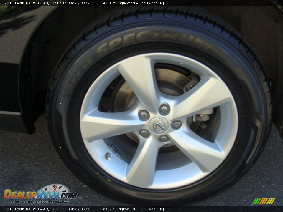 2011 Lexus RX 350 AWD Obsidian Black / Black Photo #24