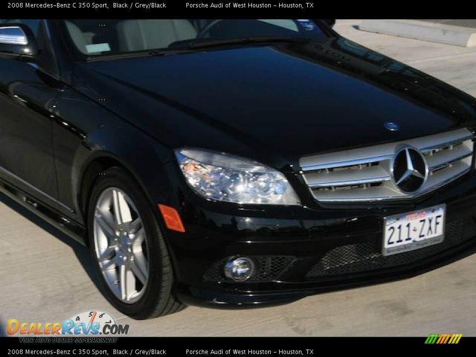 2008 Mercedes-Benz C 350 Sport Black / Grey/Black Photo #16