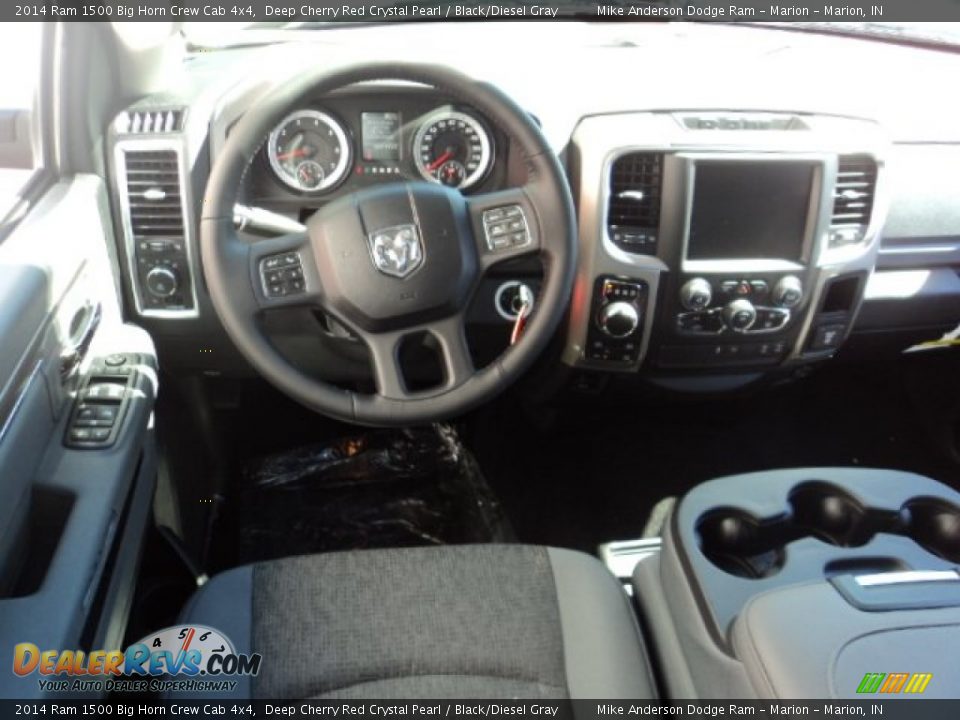 2014 Ram 1500 Big Horn Crew Cab 4x4 Deep Cherry Red Crystal Pearl / Black/Diesel Gray Photo #4