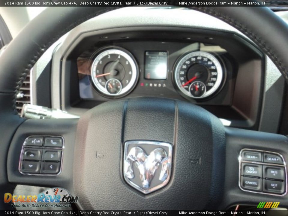 2014 Ram 1500 Big Horn Crew Cab 4x4 Deep Cherry Red Crystal Pearl / Black/Diesel Gray Photo #7