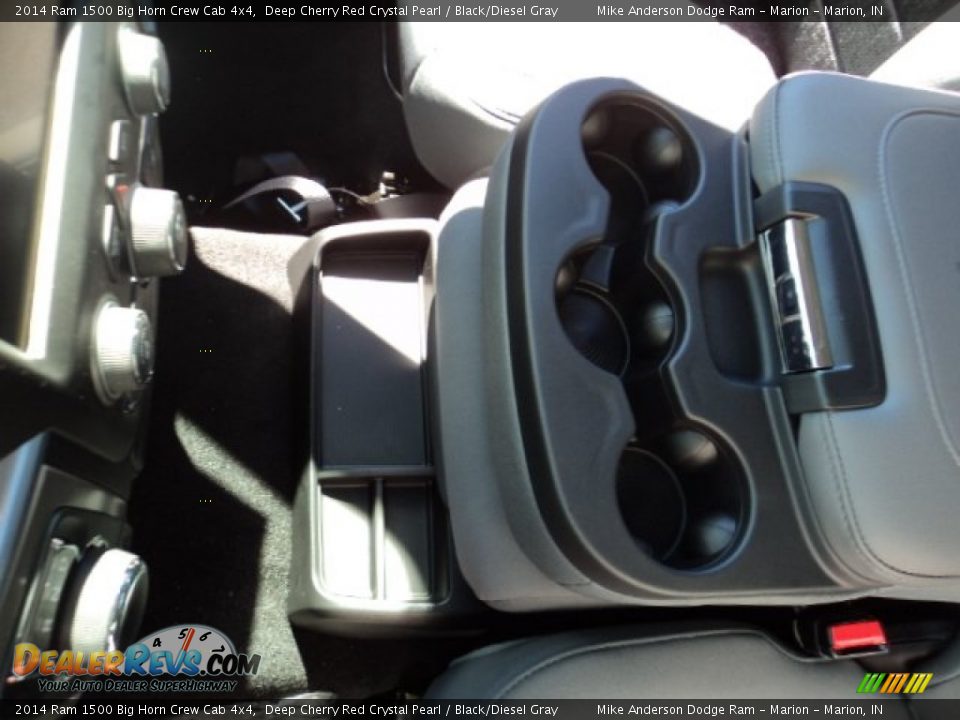 2014 Ram 1500 Big Horn Crew Cab 4x4 Deep Cherry Red Crystal Pearl / Black/Diesel Gray Photo #13