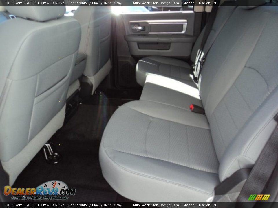 2014 Ram 1500 SLT Crew Cab 4x4 Bright White / Black/Diesel Gray Photo #8