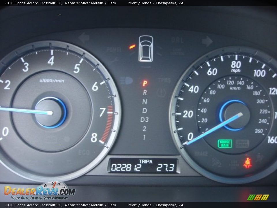 2010 Honda Accord Crosstour EX Alabaster Silver Metallic / Black Photo #18