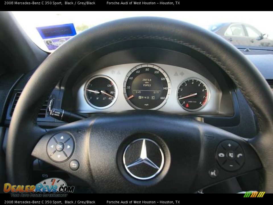 2008 Mercedes-Benz C 350 Sport Black / Grey/Black Photo #22