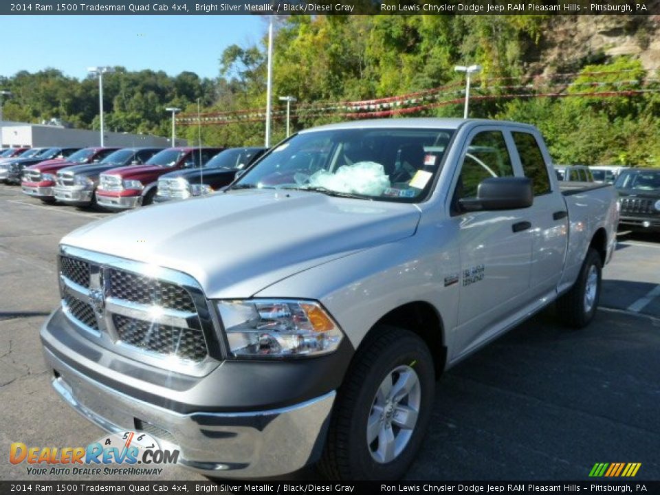 2014 Ram 1500 Tradesman Quad Cab 4x4 Bright Silver Metallic / Black/Diesel Gray Photo #1