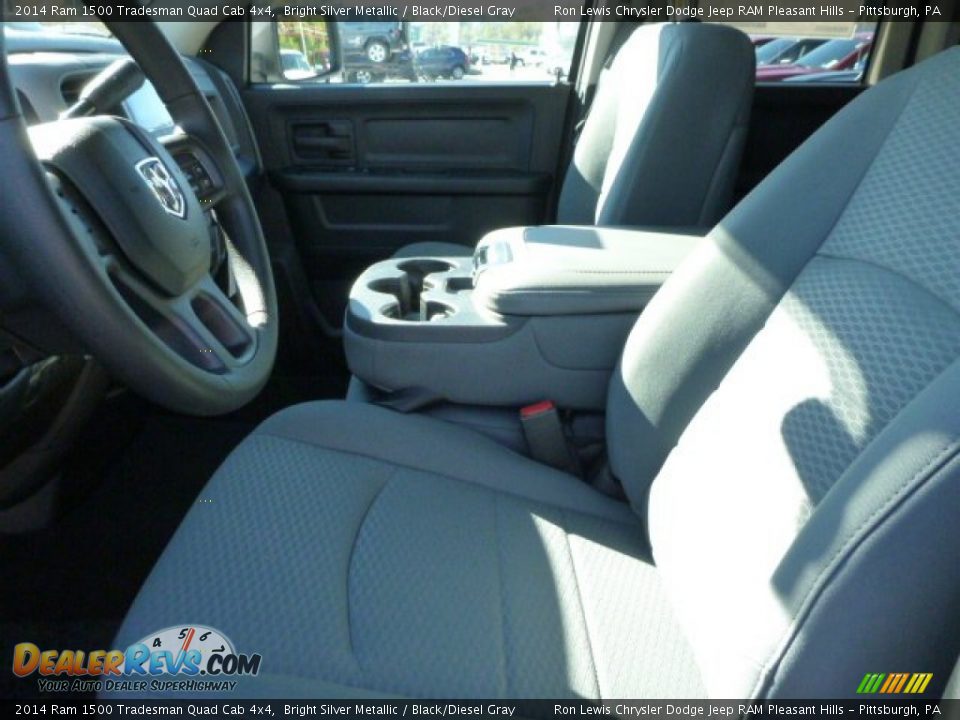 2014 Ram 1500 Tradesman Quad Cab 4x4 Bright Silver Metallic / Black/Diesel Gray Photo #13