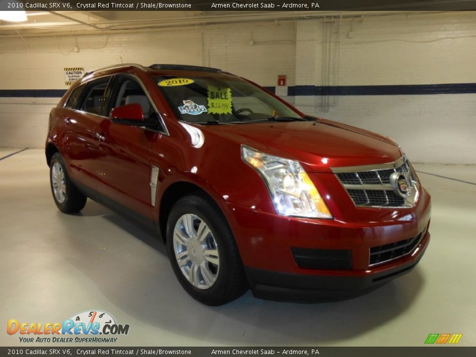2010 Cadillac SRX V6 Crystal Red Tintcoat / Shale/Brownstone Photo #3