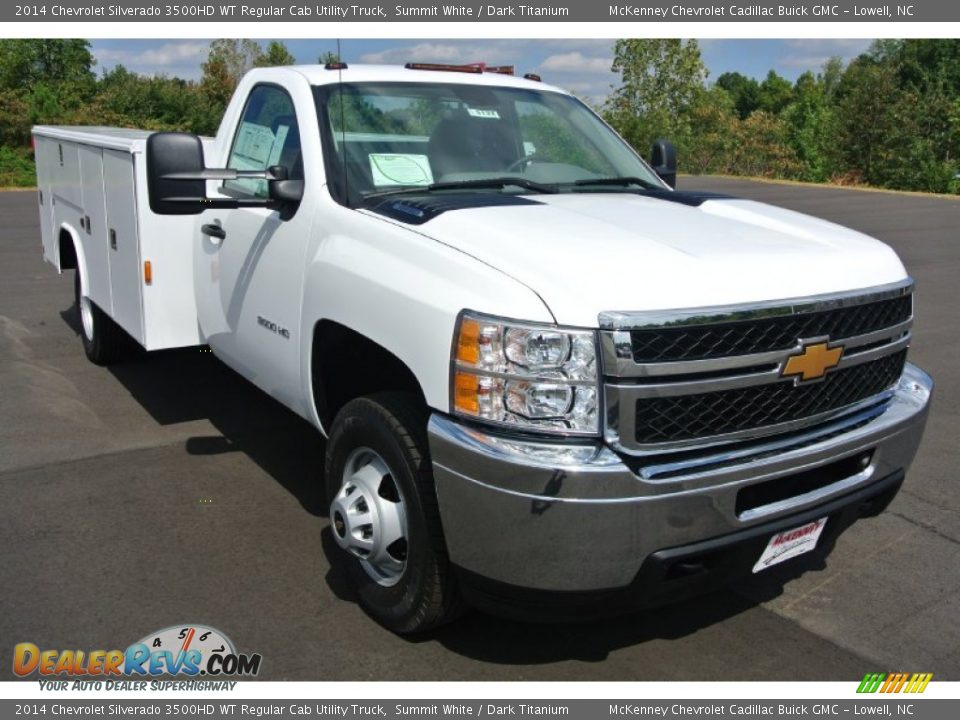 2014 Chevrolet Silverado 3500HD WT Regular Cab Utility Truck Summit White / Dark Titanium Photo #1