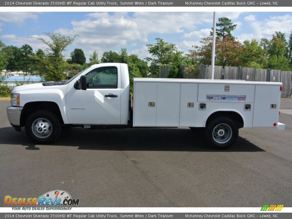Summit White 2014 Chevrolet Silverado 3500HD WT Regular Cab Utility Truck Photo #3