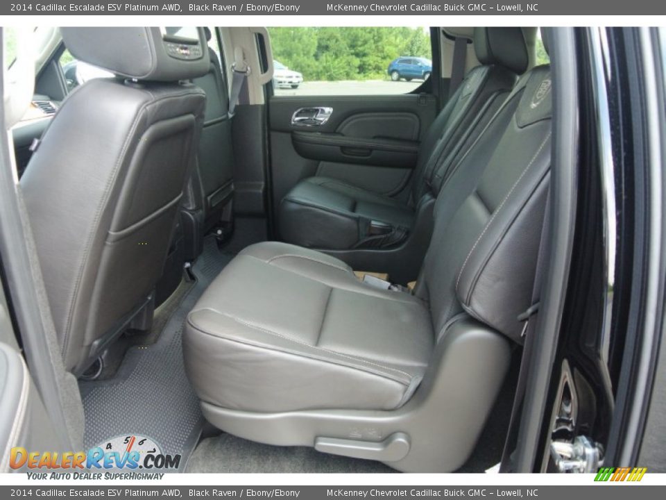 Rear Seat of 2014 Cadillac Escalade ESV Platinum AWD Photo #15
