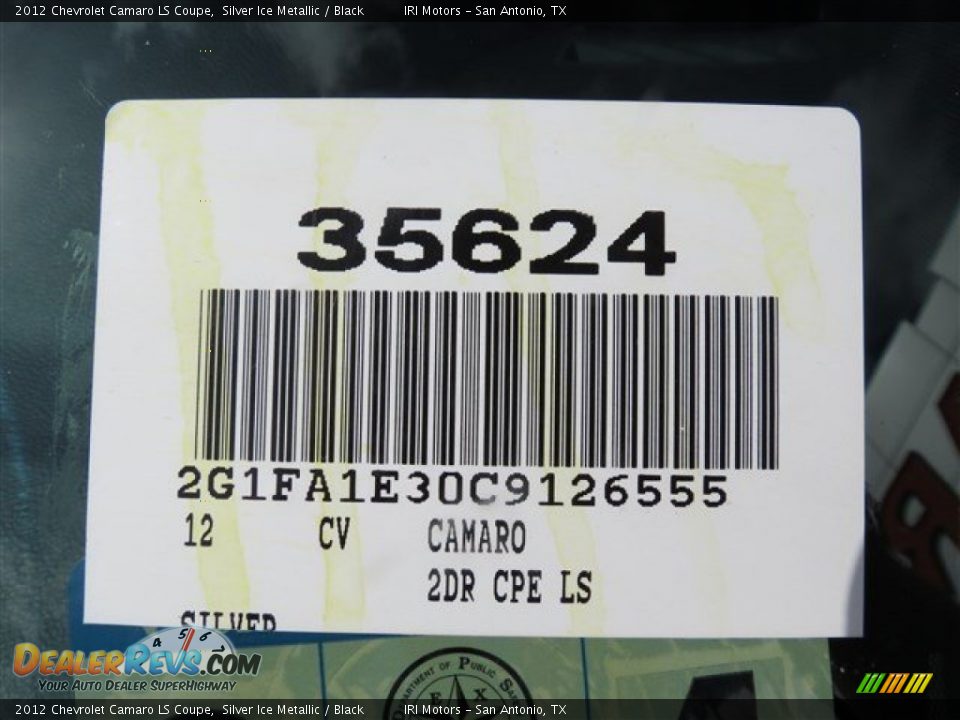 2012 Chevrolet Camaro LS Coupe Silver Ice Metallic / Black Photo #18