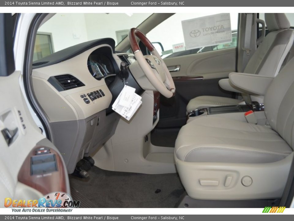 Bisque Interior - 2014 Toyota Sienna Limited AWD Photo #5