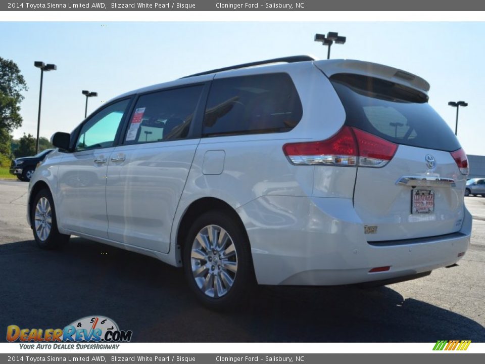 2014 Toyota Sienna Limited AWD Blizzard White Pearl / Bisque Photo #29