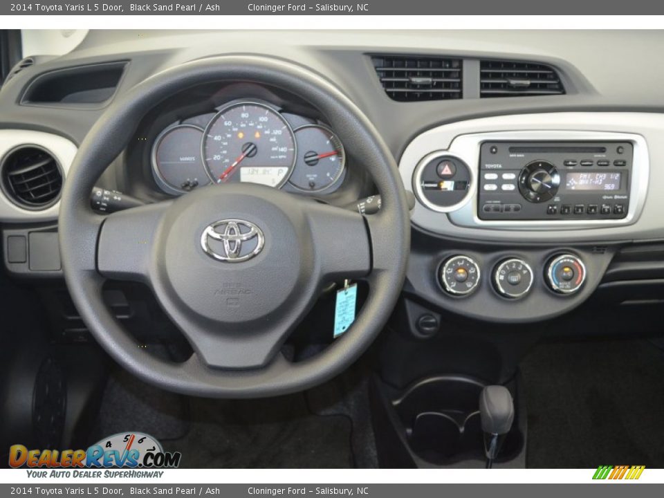 2014 Toyota Yaris L 5 Door Black Sand Pearl / Ash Photo #10