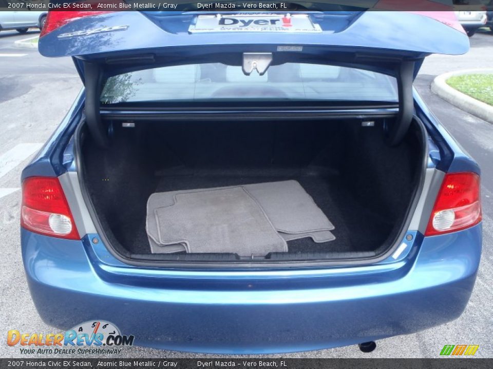 2007 Honda Civic EX Sedan Atomic Blue Metallic / Gray Photo #5