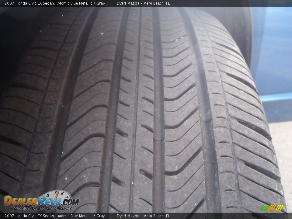 2007 Honda Civic EX Sedan Atomic Blue Metallic / Gray Photo #8
