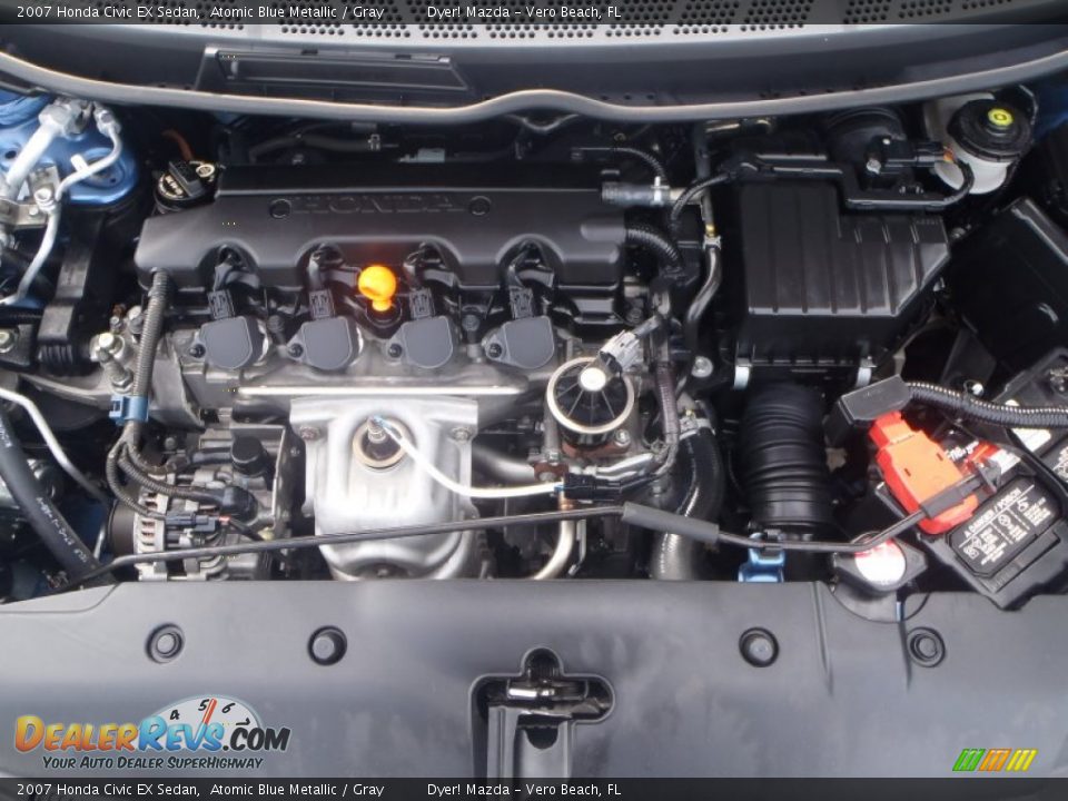 2007 Honda Civic EX Sedan Atomic Blue Metallic / Gray Photo #9