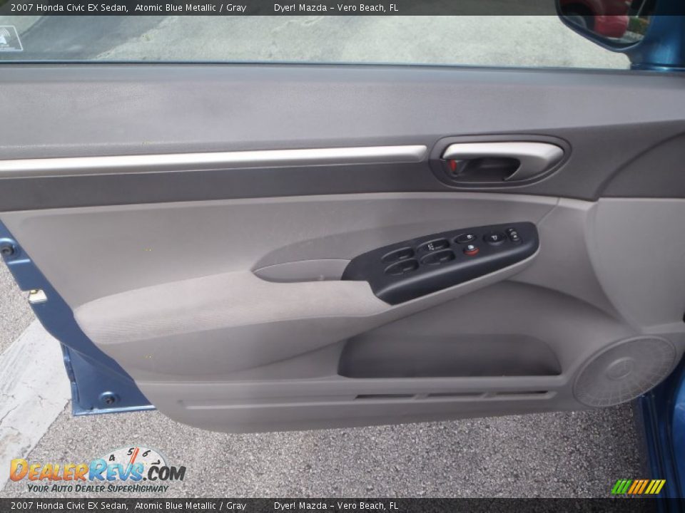 2007 Honda Civic EX Sedan Atomic Blue Metallic / Gray Photo #10