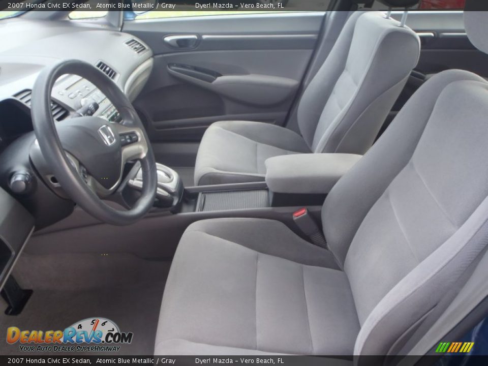 2007 Honda Civic EX Sedan Atomic Blue Metallic / Gray Photo #12