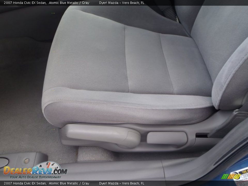 2007 Honda Civic EX Sedan Atomic Blue Metallic / Gray Photo #13