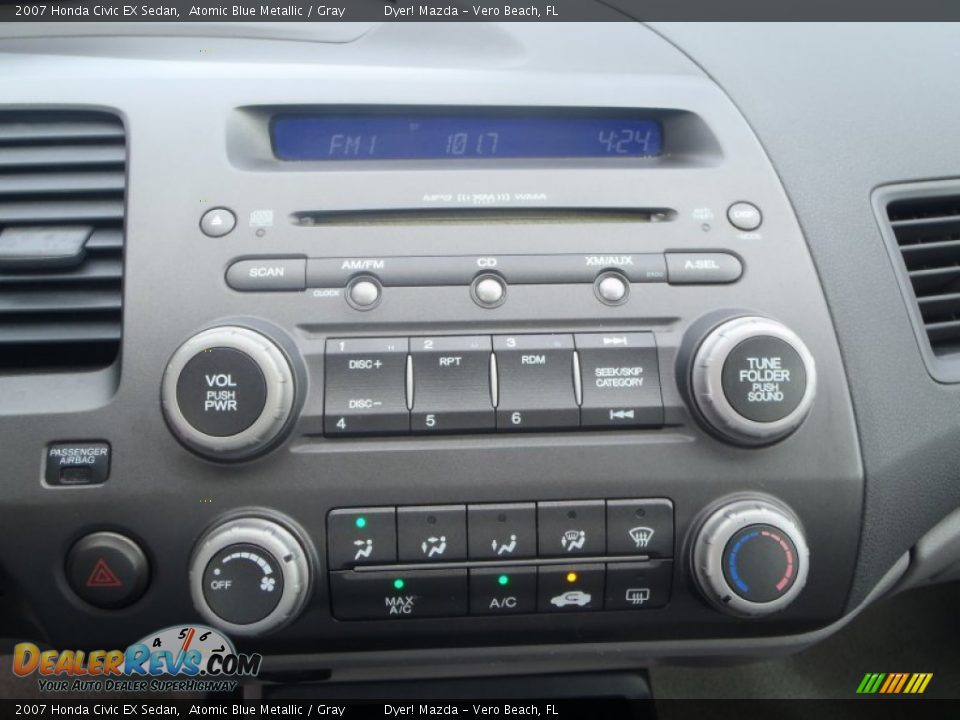 2007 Honda Civic EX Sedan Atomic Blue Metallic / Gray Photo #16