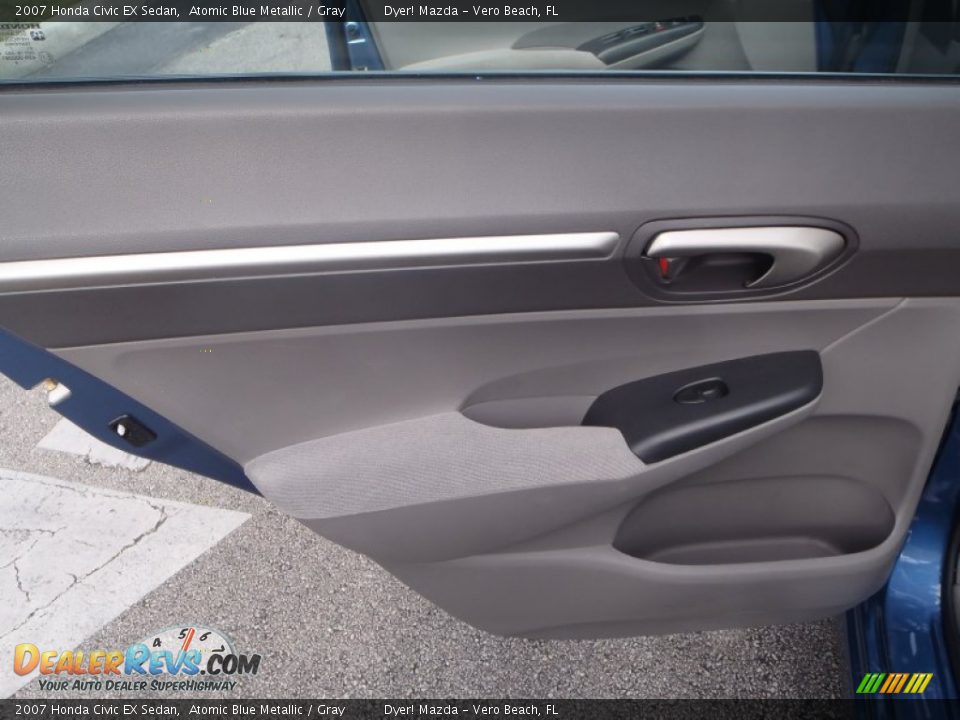 2007 Honda Civic EX Sedan Atomic Blue Metallic / Gray Photo #19