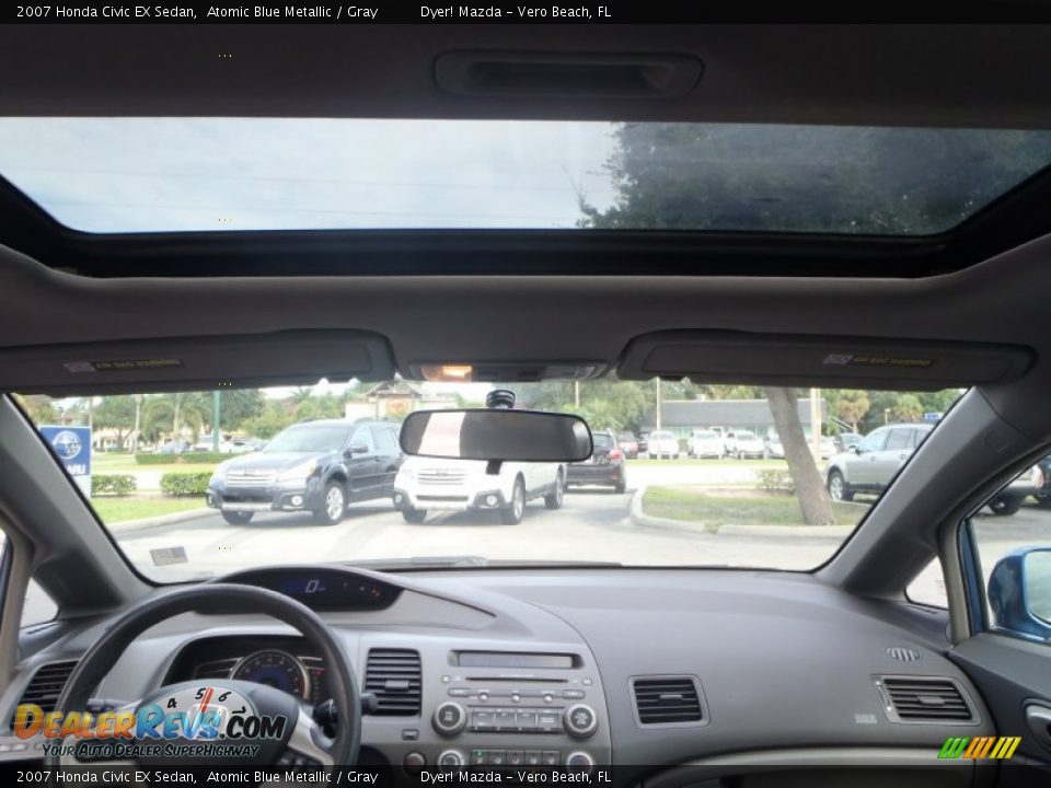 2007 Honda Civic EX Sedan Atomic Blue Metallic / Gray Photo #21