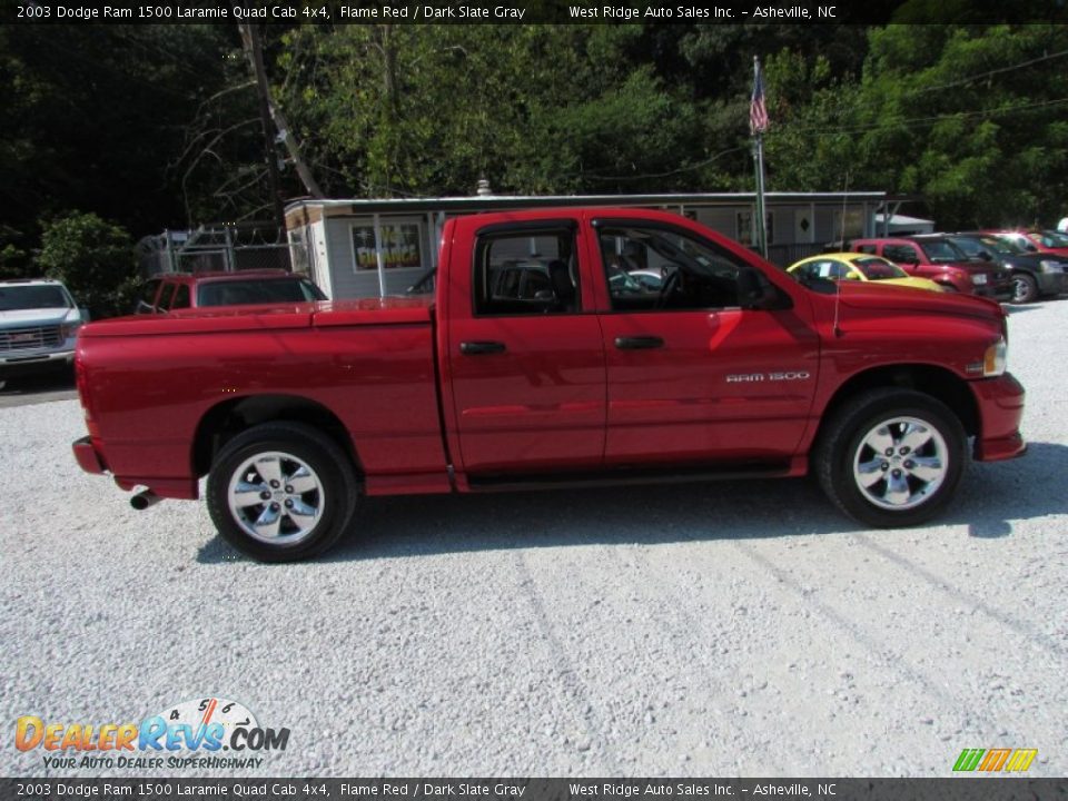 2003 Dodge Ram 1500 Laramie Quad Cab 4x4 Flame Red / Dark Slate Gray Photo #3
