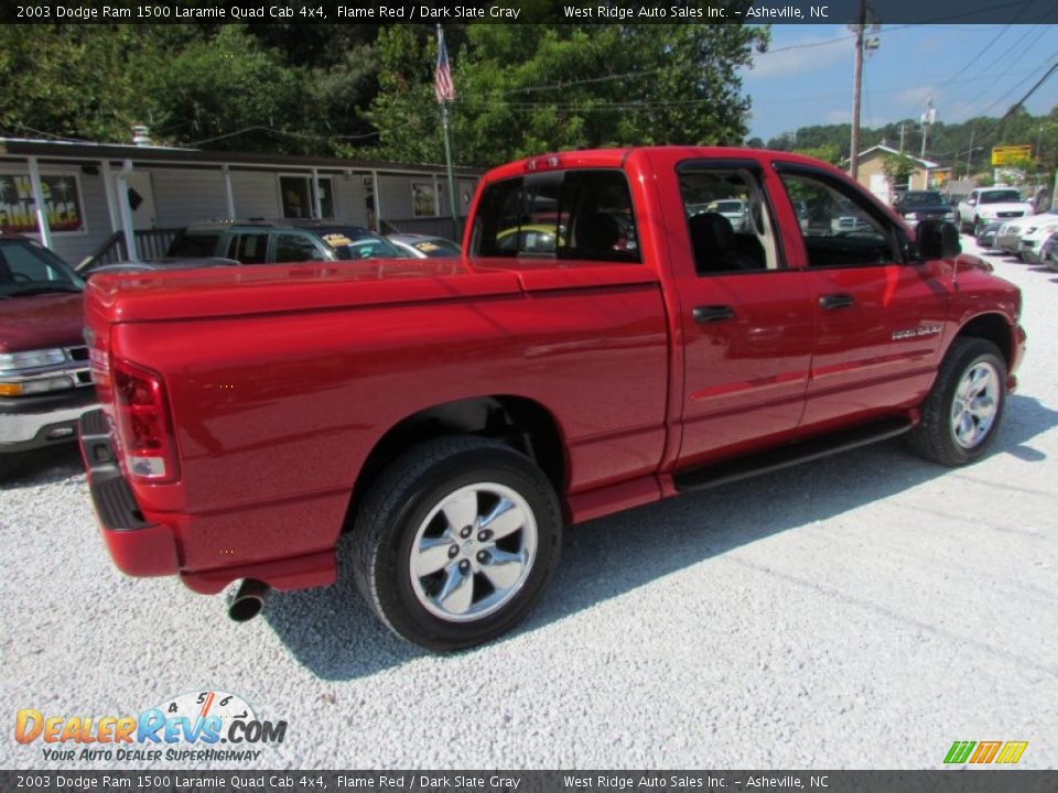 2003 Dodge Ram 1500 Laramie Quad Cab 4x4 Flame Red / Dark Slate Gray Photo #4