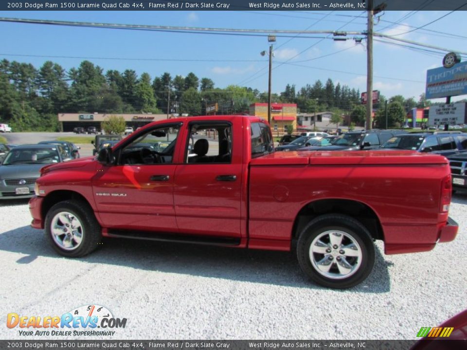 2003 Dodge Ram 1500 Laramie Quad Cab 4x4 Flame Red / Dark Slate Gray Photo #8