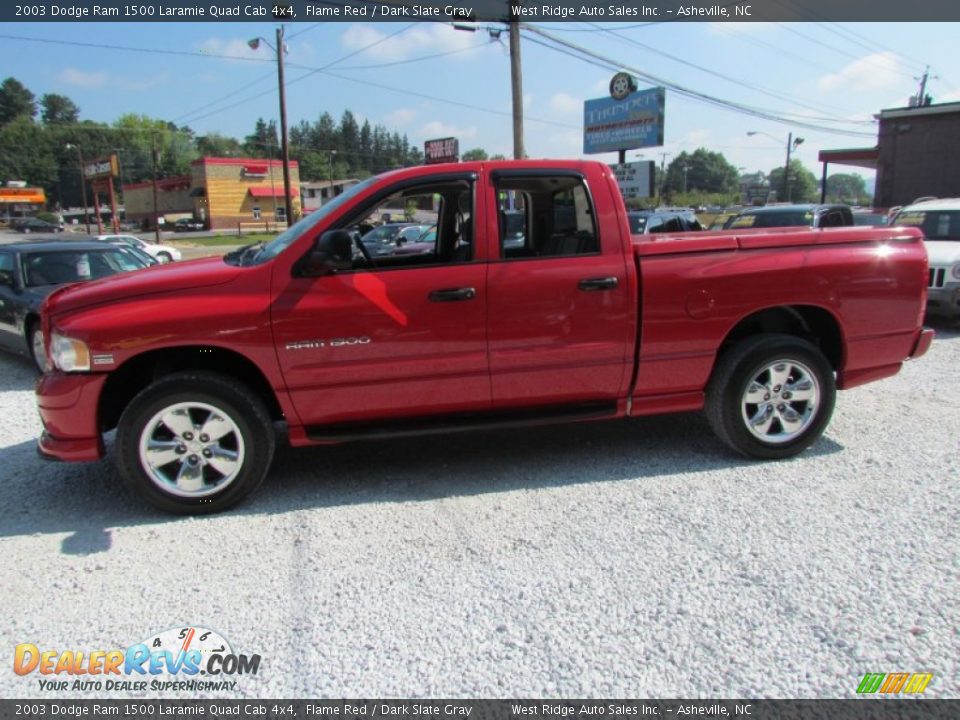 2003 Dodge Ram 1500 Laramie Quad Cab 4x4 Flame Red / Dark Slate Gray Photo #9