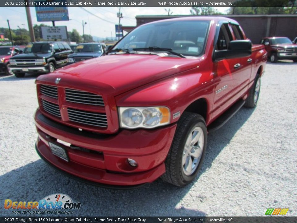 2003 Dodge Ram 1500 Laramie Quad Cab 4x4 Flame Red / Dark Slate Gray Photo #11