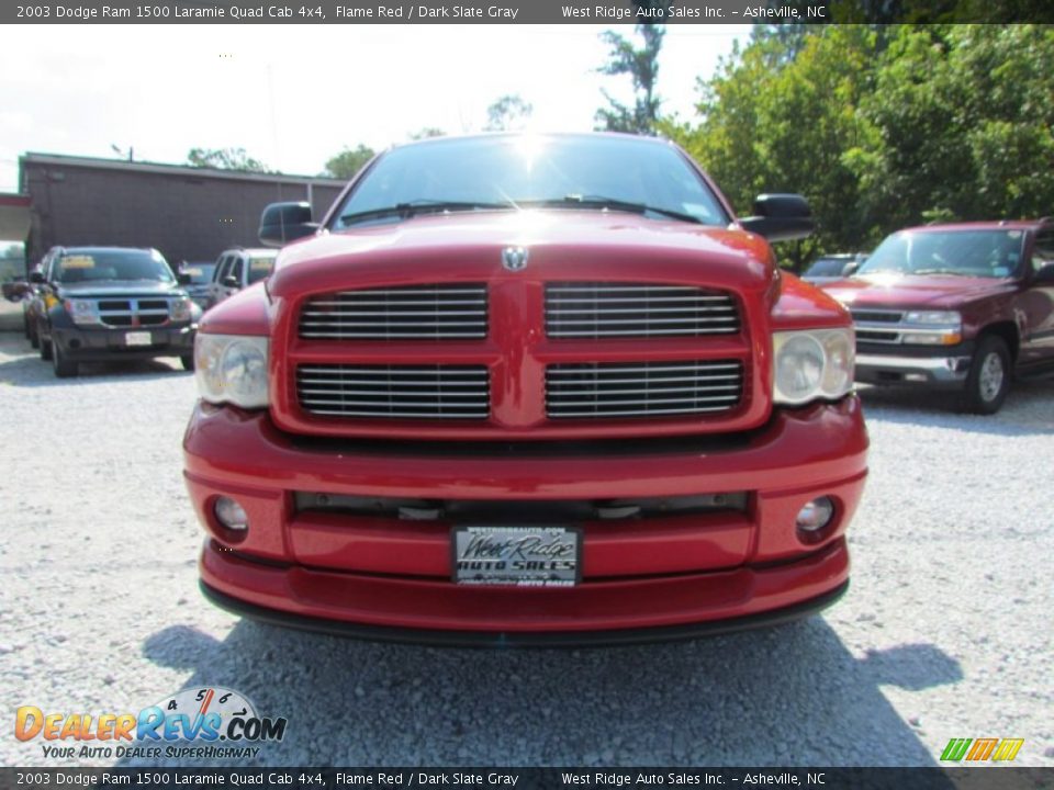 2003 Dodge Ram 1500 Laramie Quad Cab 4x4 Flame Red / Dark Slate Gray Photo #12