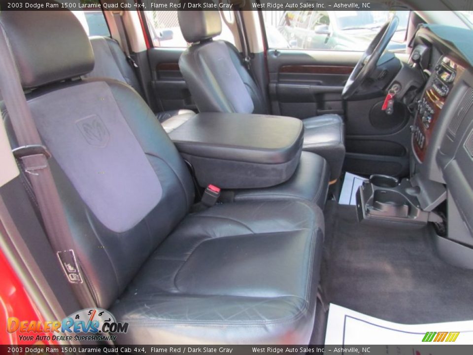 2003 Dodge Ram 1500 Laramie Quad Cab 4x4 Flame Red / Dark Slate Gray Photo #13