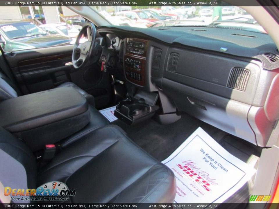 2003 Dodge Ram 1500 Laramie Quad Cab 4x4 Flame Red / Dark Slate Gray Photo #14