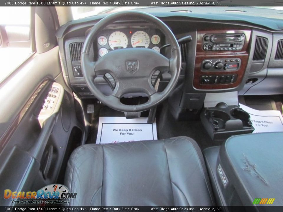 2003 Dodge Ram 1500 Laramie Quad Cab 4x4 Flame Red / Dark Slate Gray Photo #19