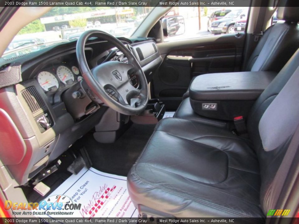 2003 Dodge Ram 1500 Laramie Quad Cab 4x4 Flame Red / Dark Slate Gray Photo #22