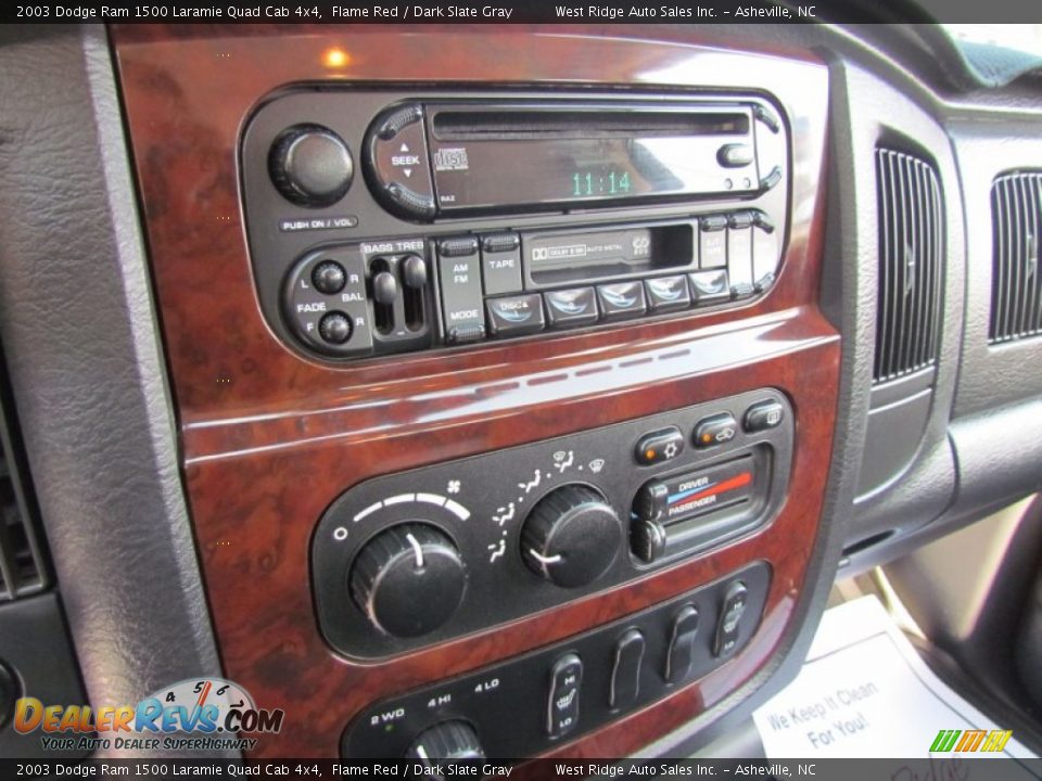 2003 Dodge Ram 1500 Laramie Quad Cab 4x4 Flame Red / Dark Slate Gray Photo #26