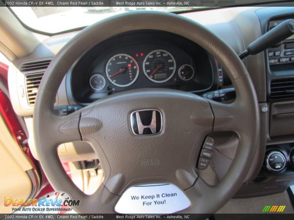 2002 Honda CR-V EX 4WD Chianti Red Pearl / Saddle Photo #23