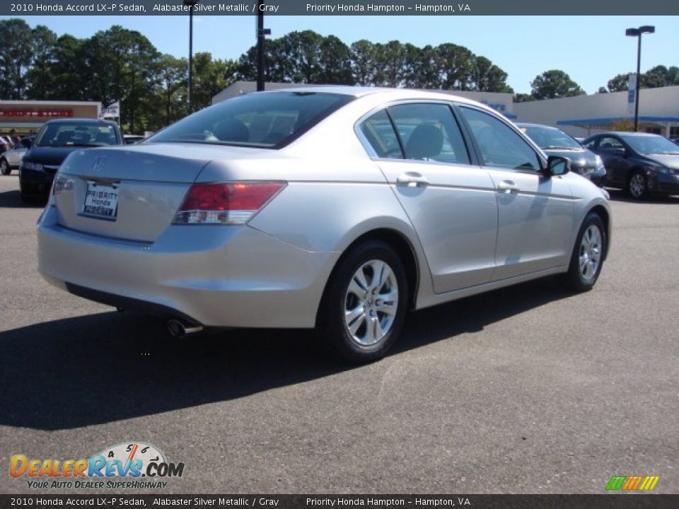2010 Honda Accord LX-P Sedan Alabaster Silver Metallic / Gray Photo #6