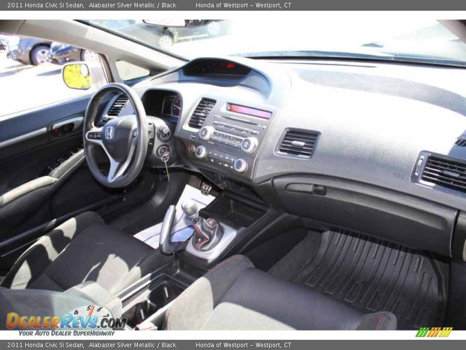 2011 Honda Civic Si Sedan Alabaster Silver Metallic / Black Photo #9