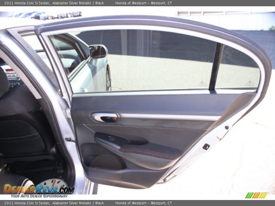2011 Honda Civic Si Sedan Alabaster Silver Metallic / Black Photo #17
