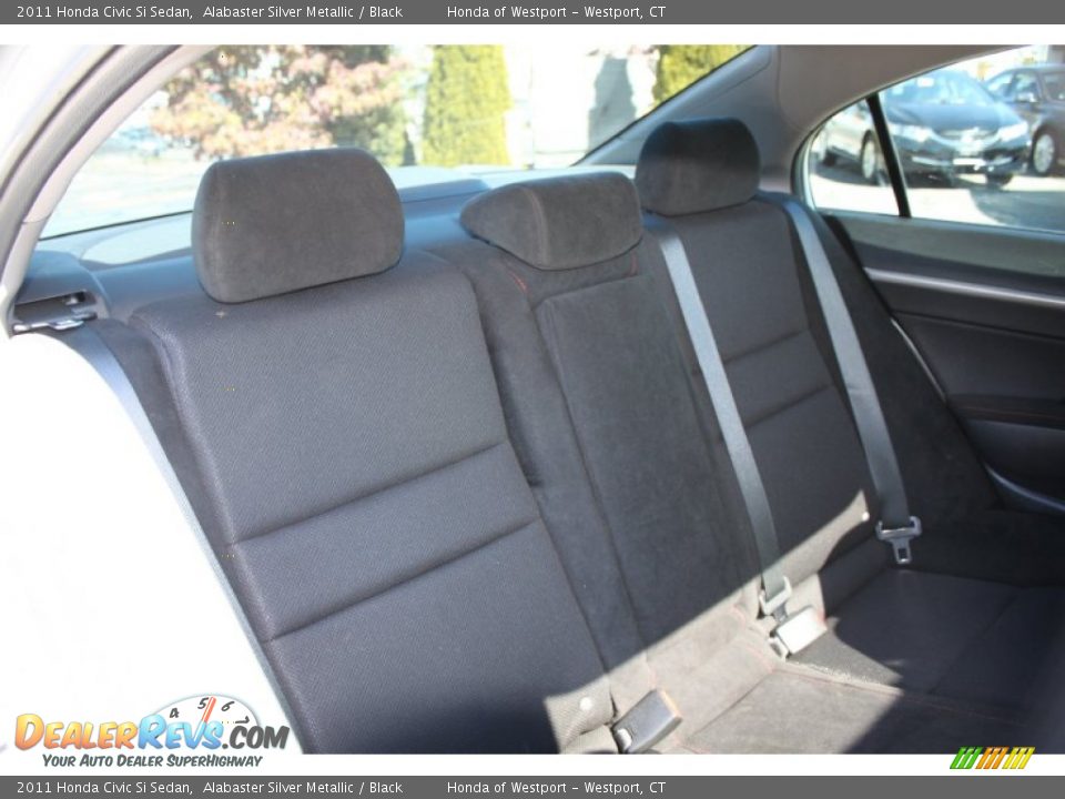 2011 Honda Civic Si Sedan Alabaster Silver Metallic / Black Photo #18