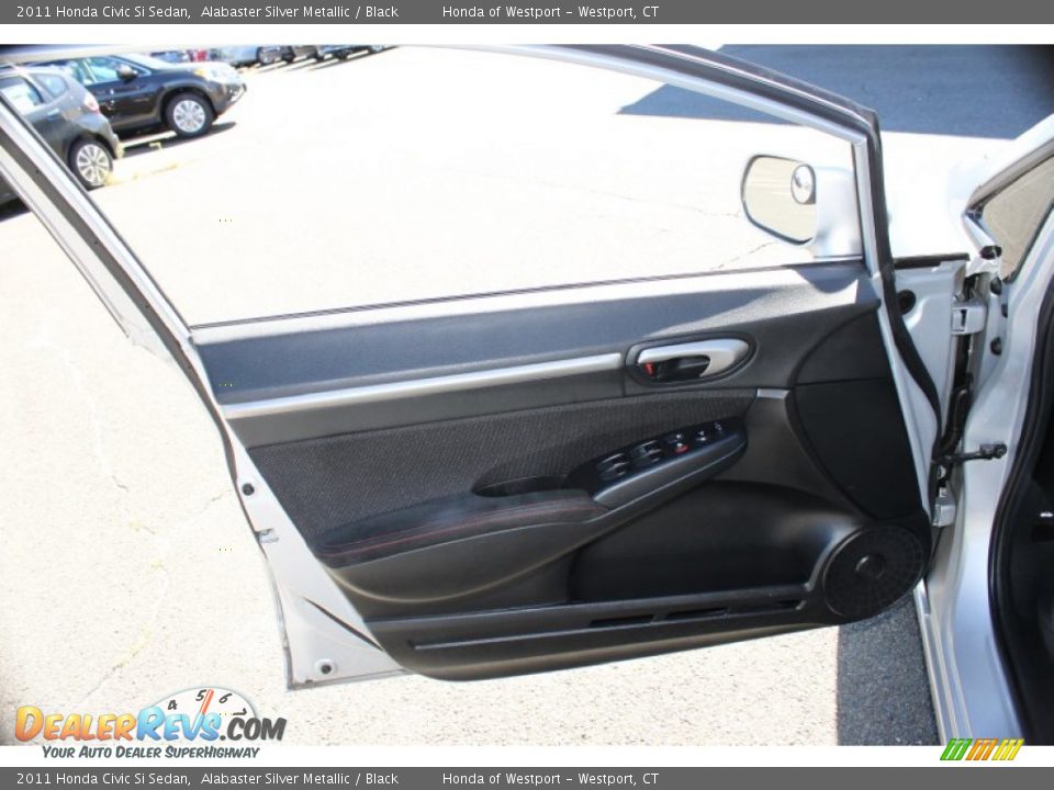2011 Honda Civic Si Sedan Alabaster Silver Metallic / Black Photo #19
