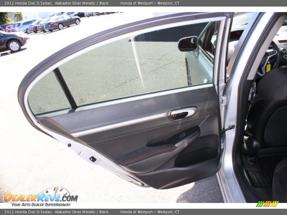2011 Honda Civic Si Sedan Alabaster Silver Metallic / Black Photo #20