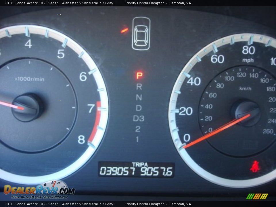 2010 Honda Accord LX-P Sedan Alabaster Silver Metallic / Gray Photo #18