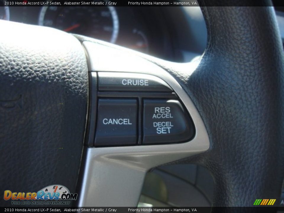 2010 Honda Accord LX-P Sedan Alabaster Silver Metallic / Gray Photo #23