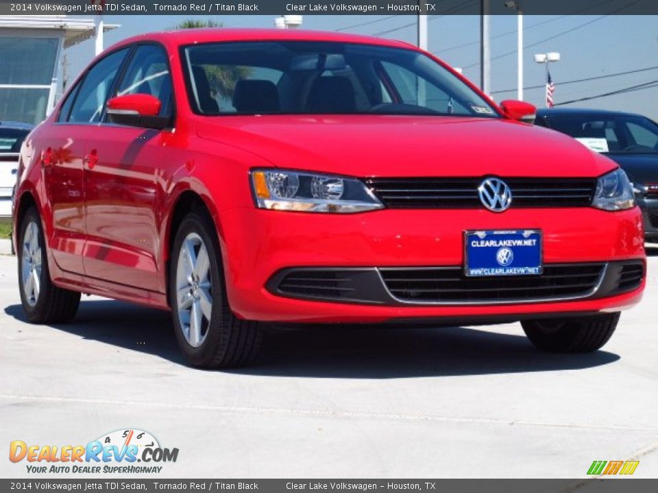 2014 Volkswagen Jetta TDI Sedan Tornado Red / Titan Black Photo #1